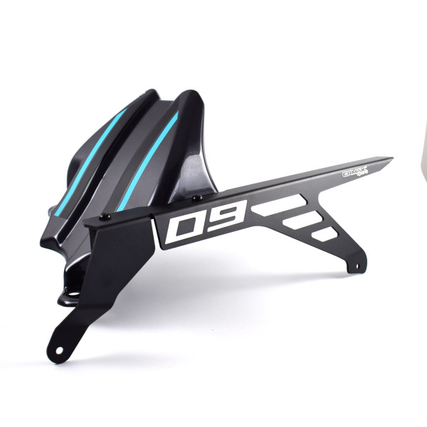 Ermax Ermax hugger | mistral grey/dark bluish grey metallic [dbnm8]/midnight black [smx]/cyan | yamaha mt-09 2024>current